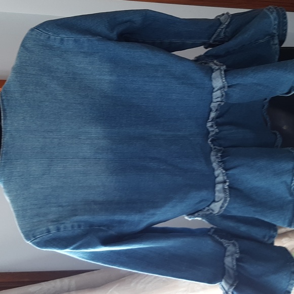 *3/$20* Cute Victorian-Inspired Denim Coat Small - Picture 3 of 6